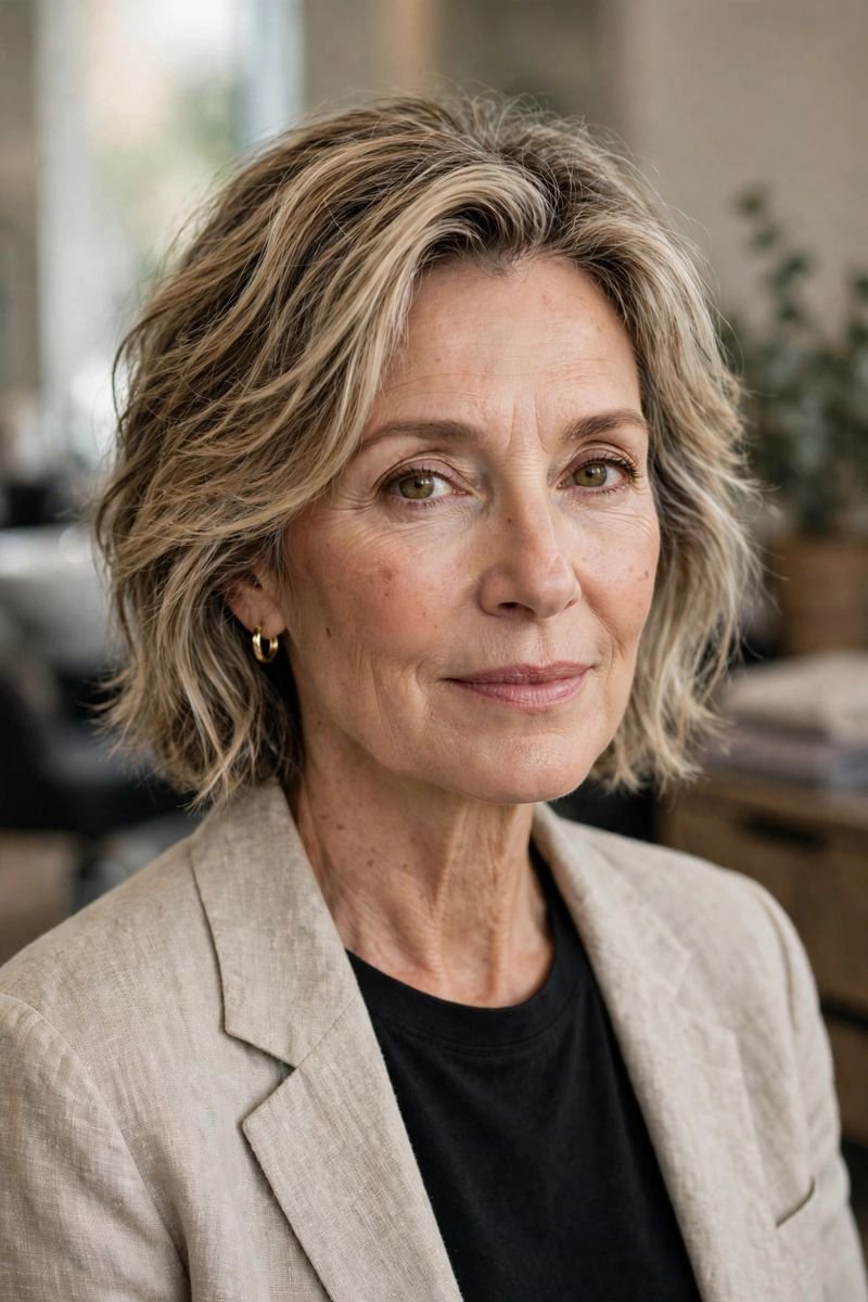 Blonde hair color idea for women over 50: Dirty Blonde