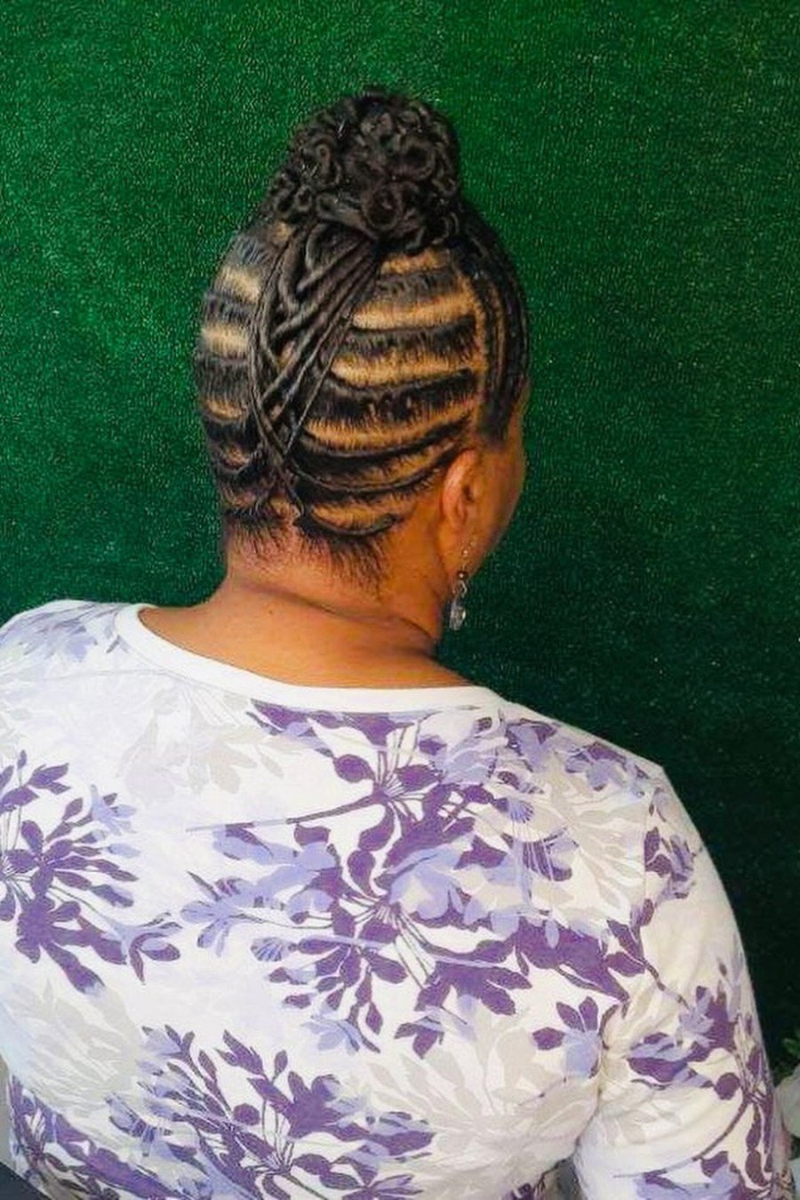 Sleek Cornrows hairstyle for black women