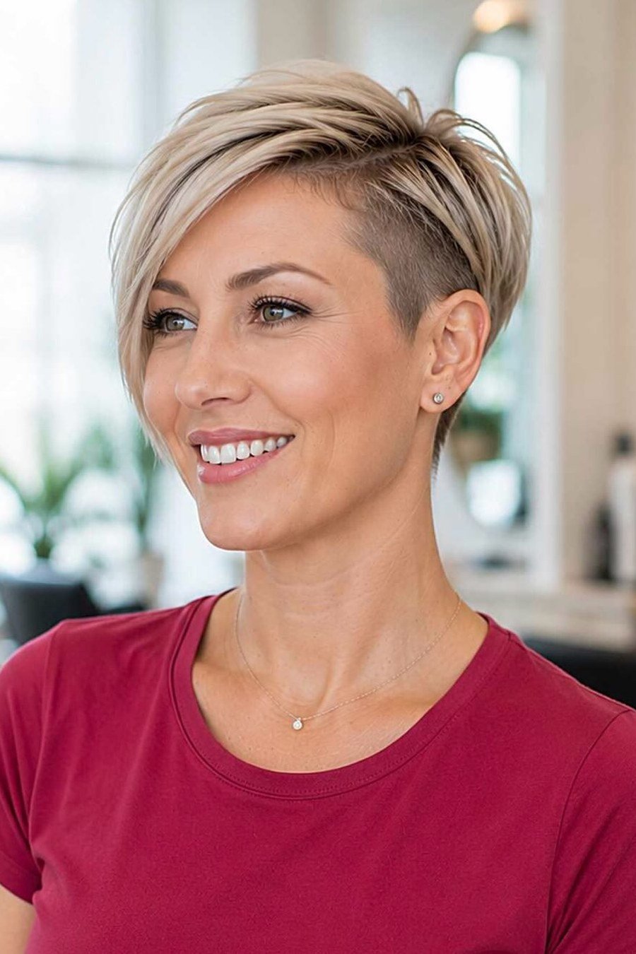 Feathered Pixie Cut mom haircut idea