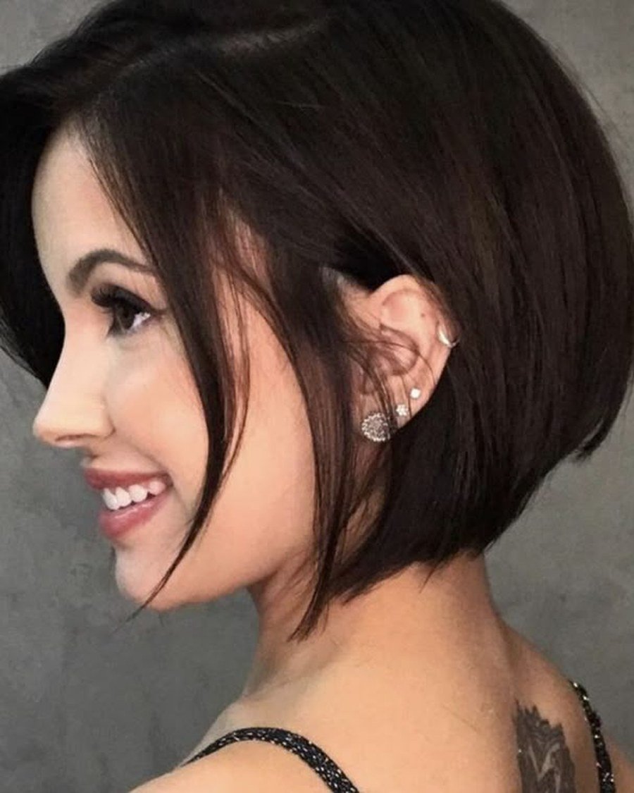 Stacked Bob for thick hair - low maintenance short bob haircut