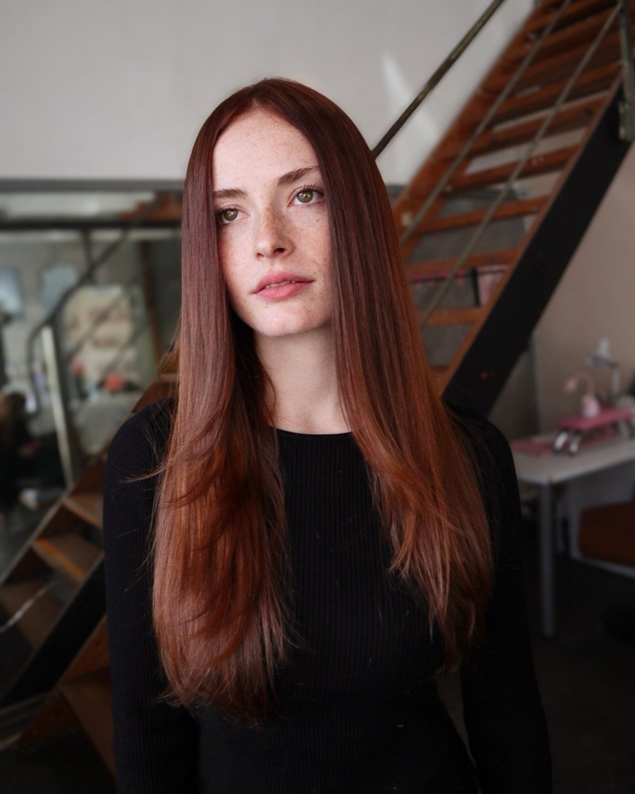 Mahogany Copper - dark copper hair ideas for women