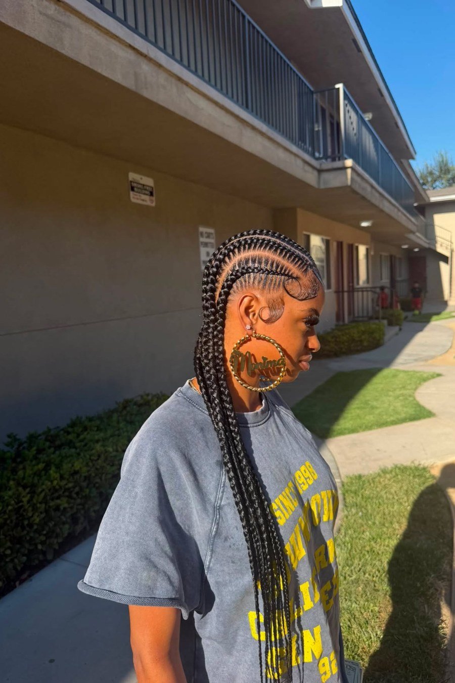 Stitch Braids hairstyle for black women