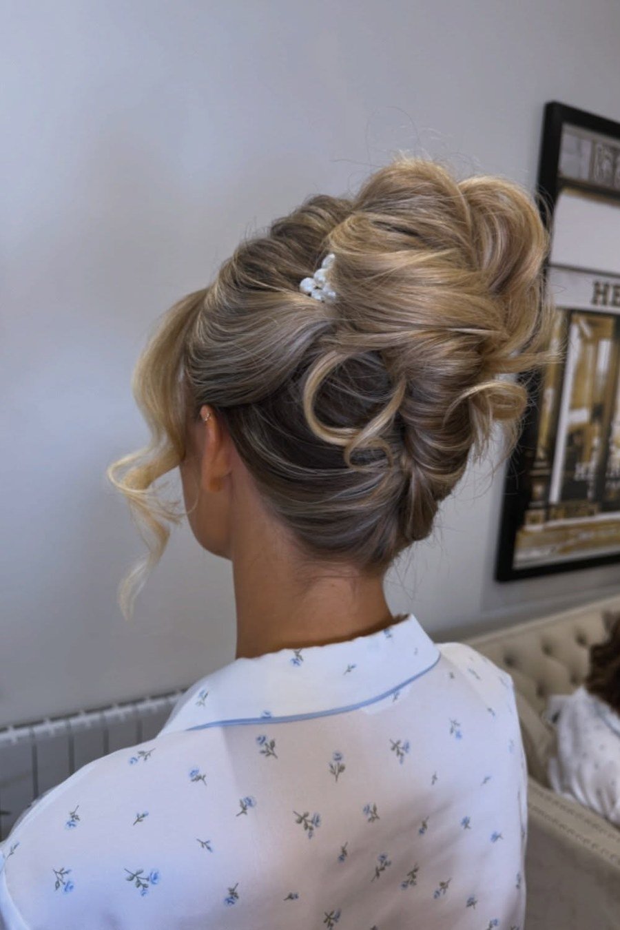 Classic French Twist bridesmaid hairstyle