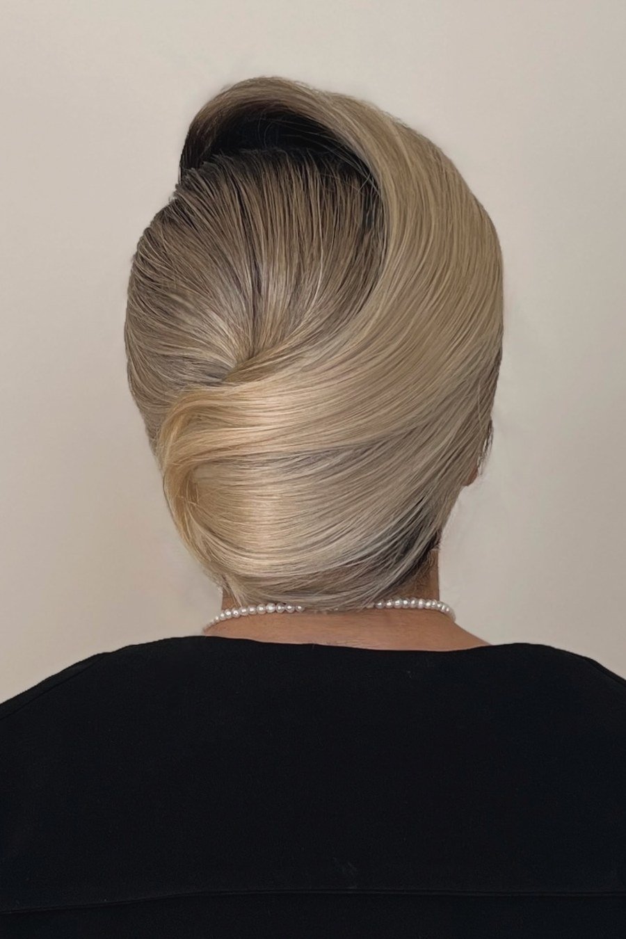 Modern French Twist — easy updo for wedding guest hairstyle