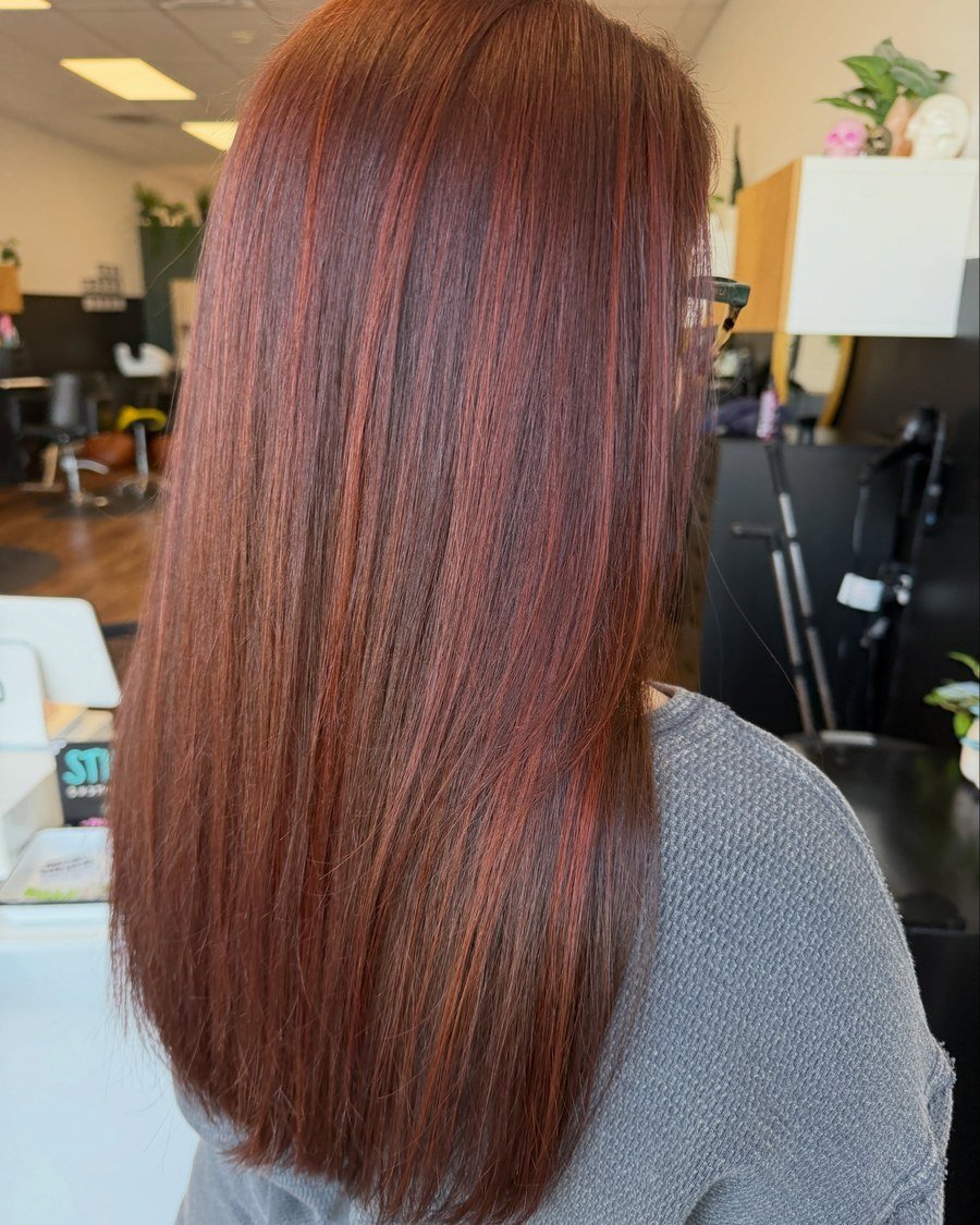 Dark Russet Copper - dark copper hair ideas for women