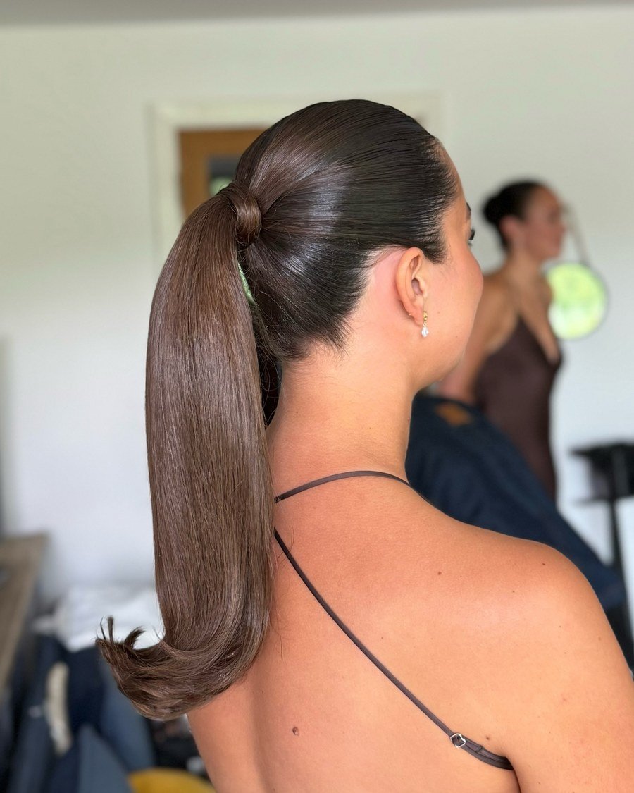 Low Sleek Ponytail - fall hairstyles for black women