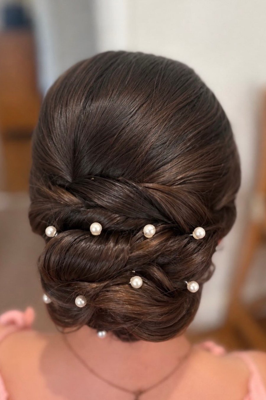 Twisted Low Updo bridesmaid hairstyle