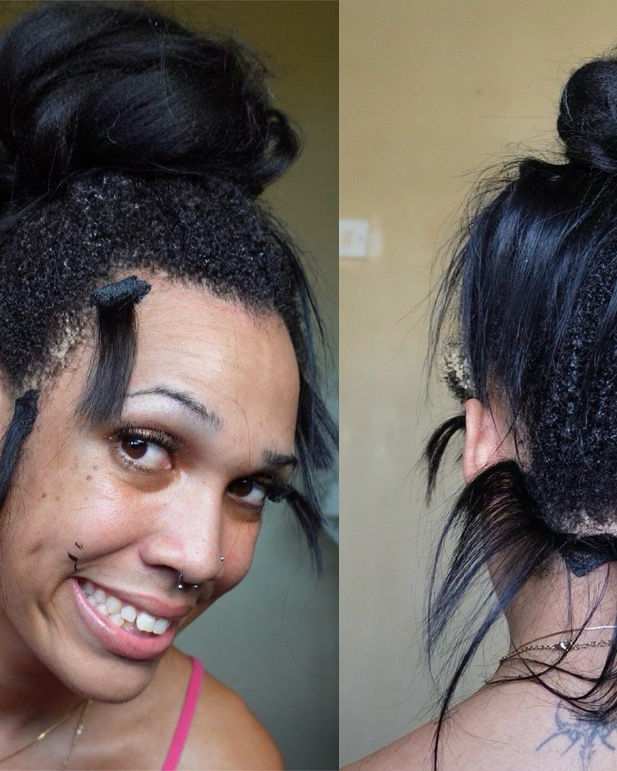 Effortless Messy Top Knot - fall hairstyles for black women