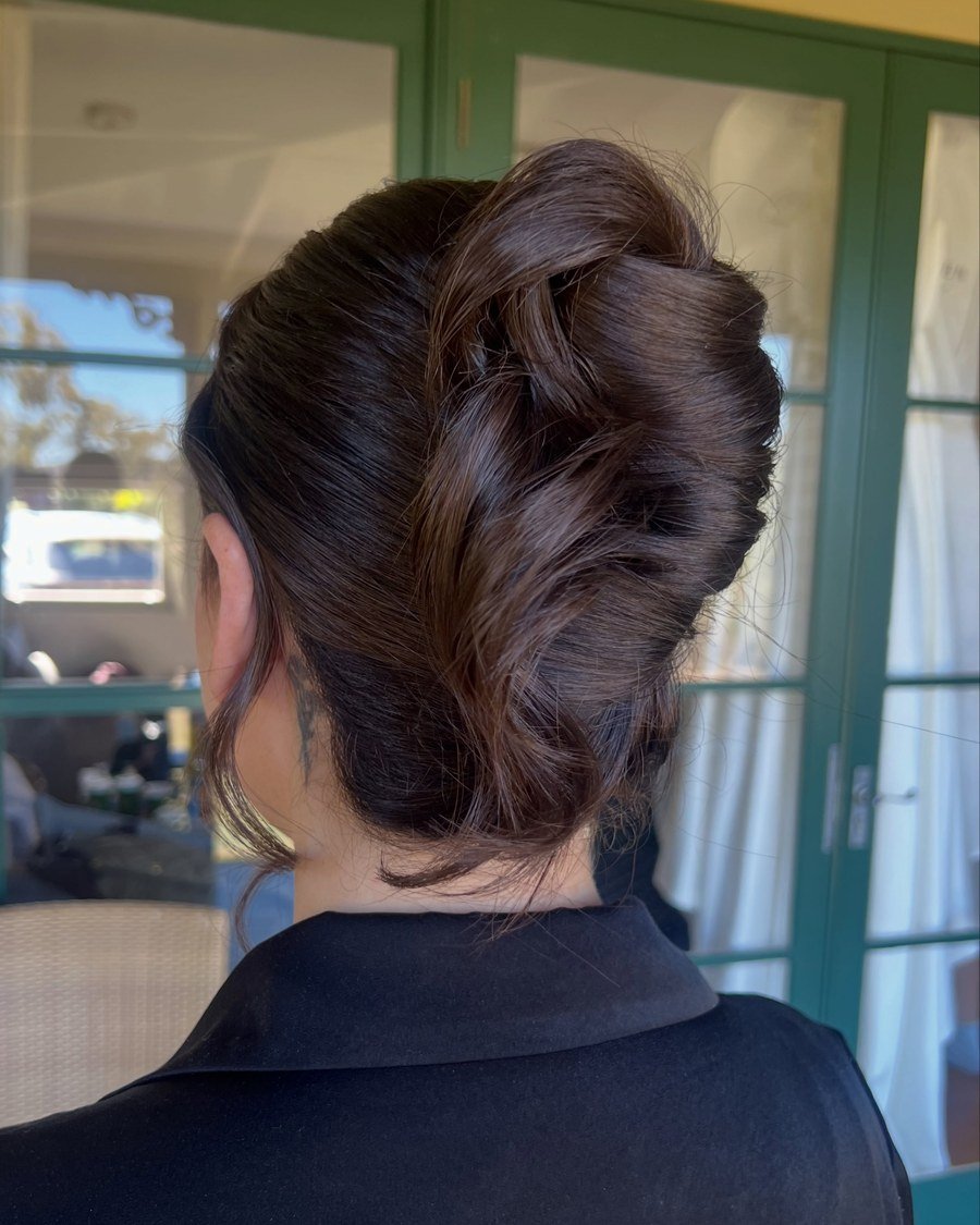 Rolled Low Updo - semi formal hairstyles for women