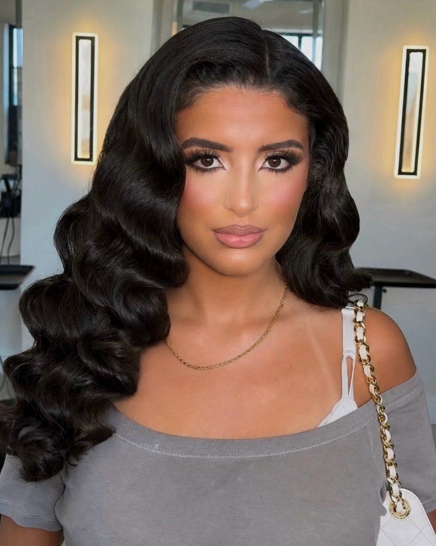 Side-Swept Glam Curls - fall hairstyles for black women