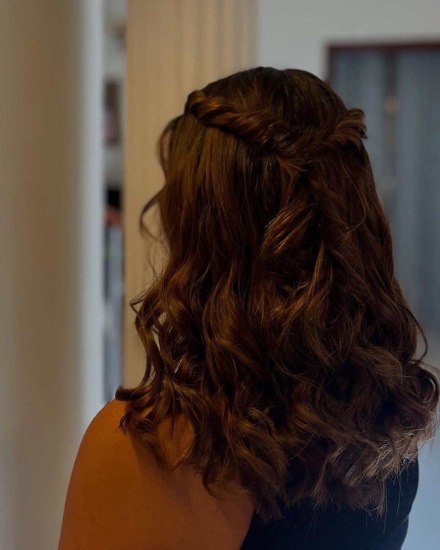 Twisted Half-Up Crown - semi formal hairstyles for women