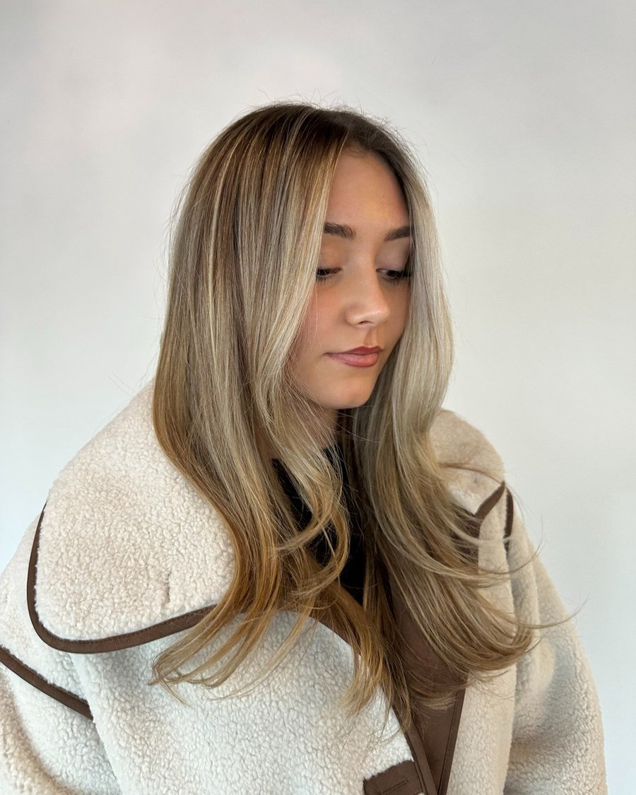 Winter Blonde Balayage - winter blonde hair