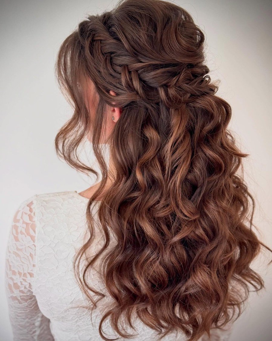 Half-Up Braid Detail - semi formal hairstyles for women