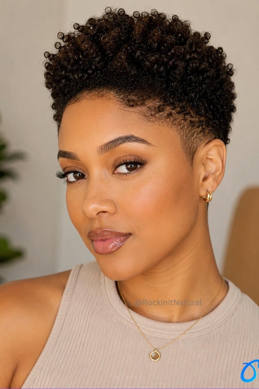 Tapered Natural Cut hairstyle for black women