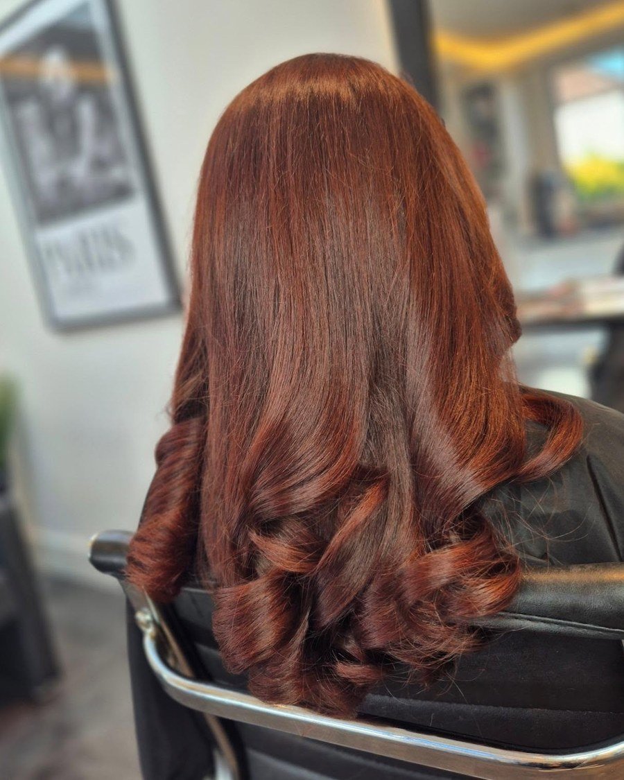 Copper Brunette - dark copper hair ideas for women