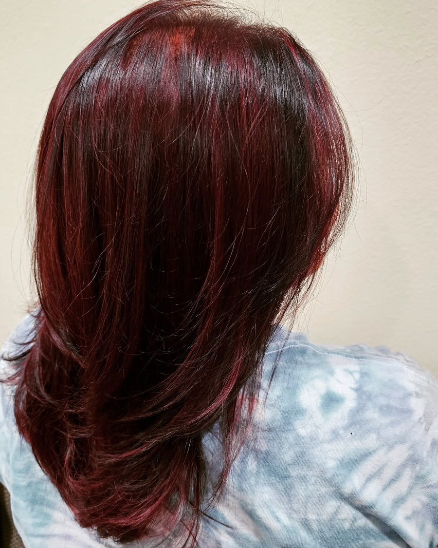 Dark Cherry Copper - dark copper hair ideas for women