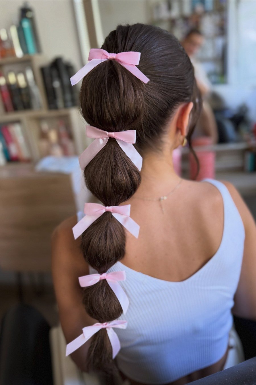 Bubble Ponytail bridesmaid hairstyle