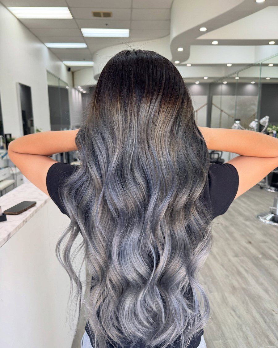 Silver Ombré - gray hair color