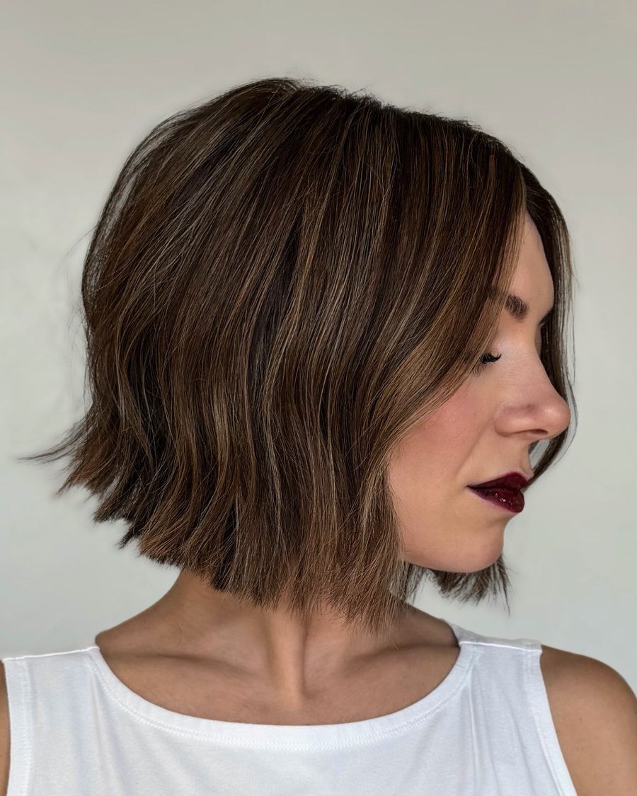 Winter Blunt Bob - fall hairstyles for black women