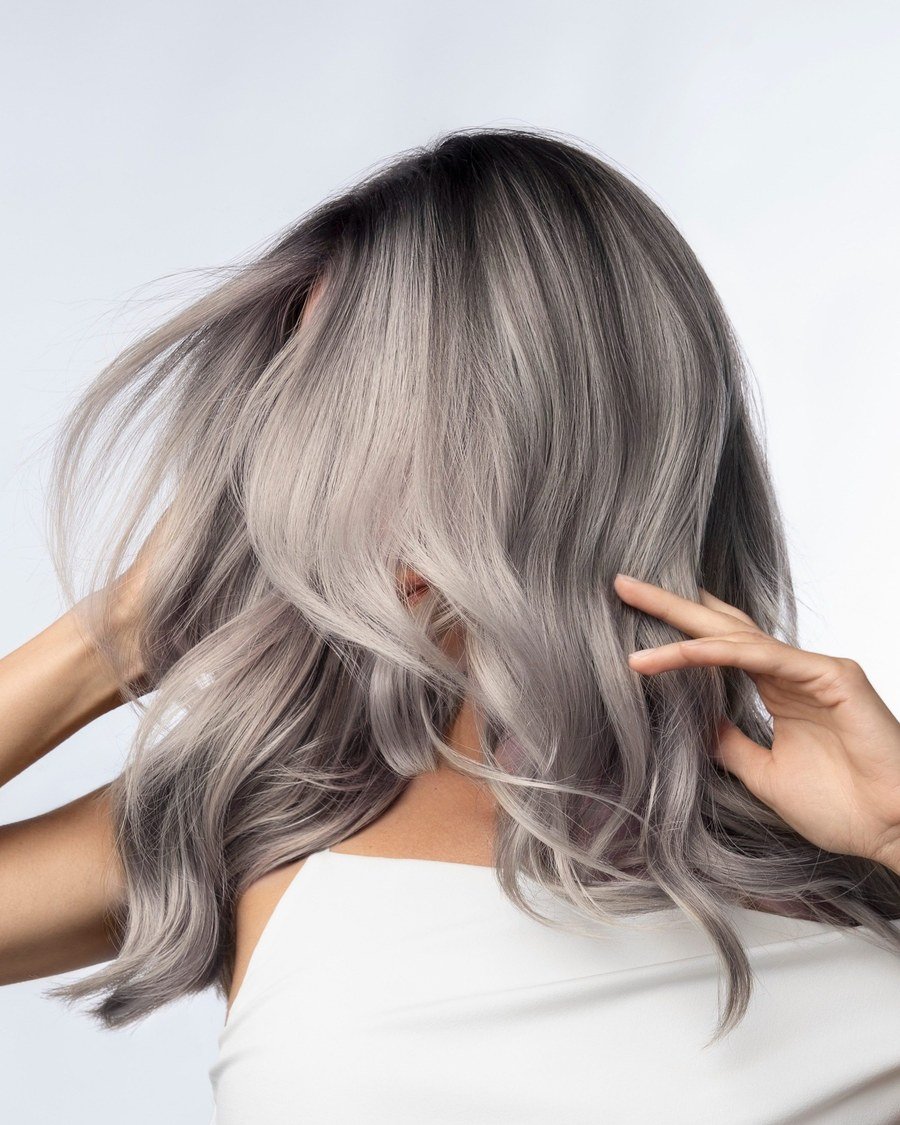Shadow Root Silver - gray hair color