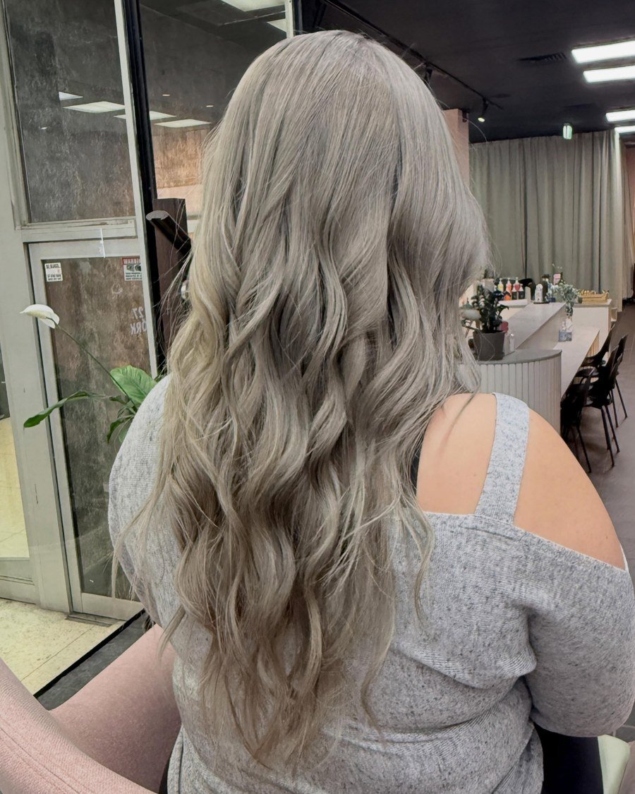 Metallic Titanium Gray - gray hair color