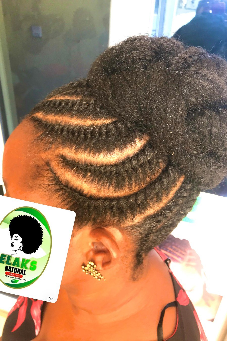 Flat-Twist Updo hairstyle for black women