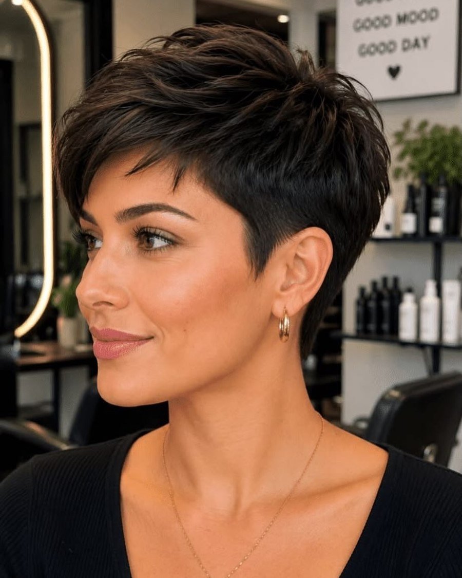 The Textured Pixie womens haircut