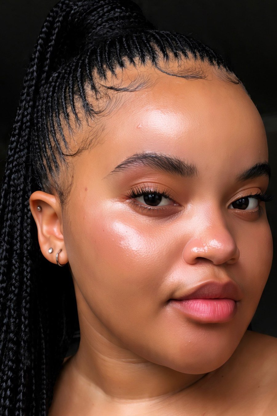Braided Ponytail - natural hair styles