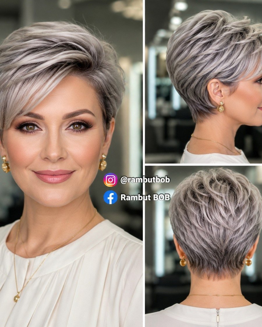 The Side-Swept Pixie womens haircut