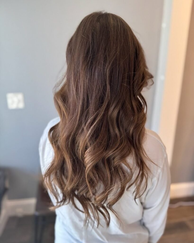 Fine thin long layers - long layered haircut for women over 50