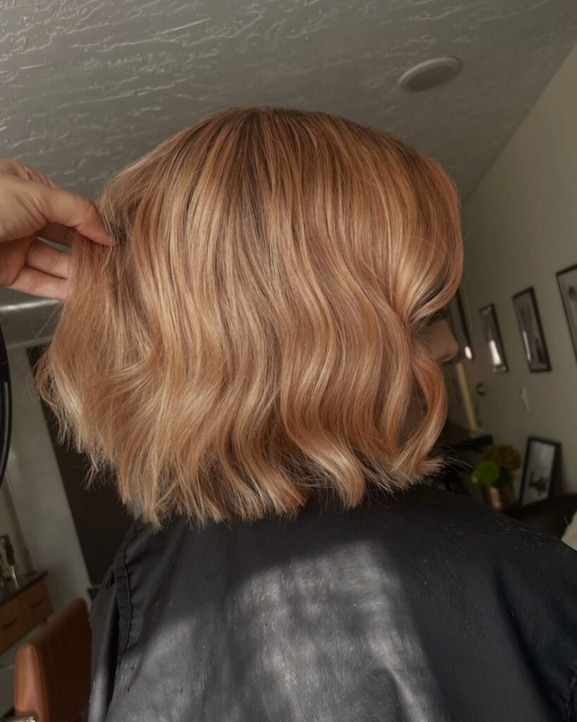 Peach blonde fall hair color 2026