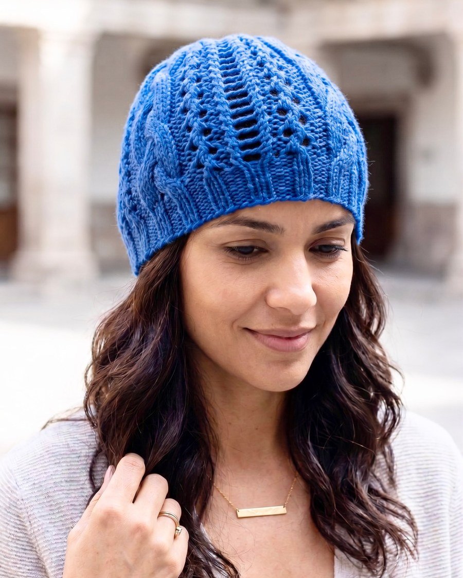 The Deep Side Part - beanie hairstyles