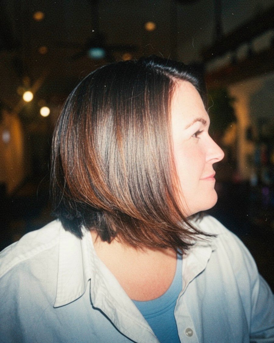 Jaw-Length Bob for thick hair - low maintenance short bob haircut