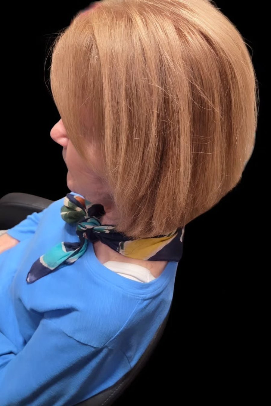 Sleek Shoulder-Length Long Bob medium length hairstyle for women over 70