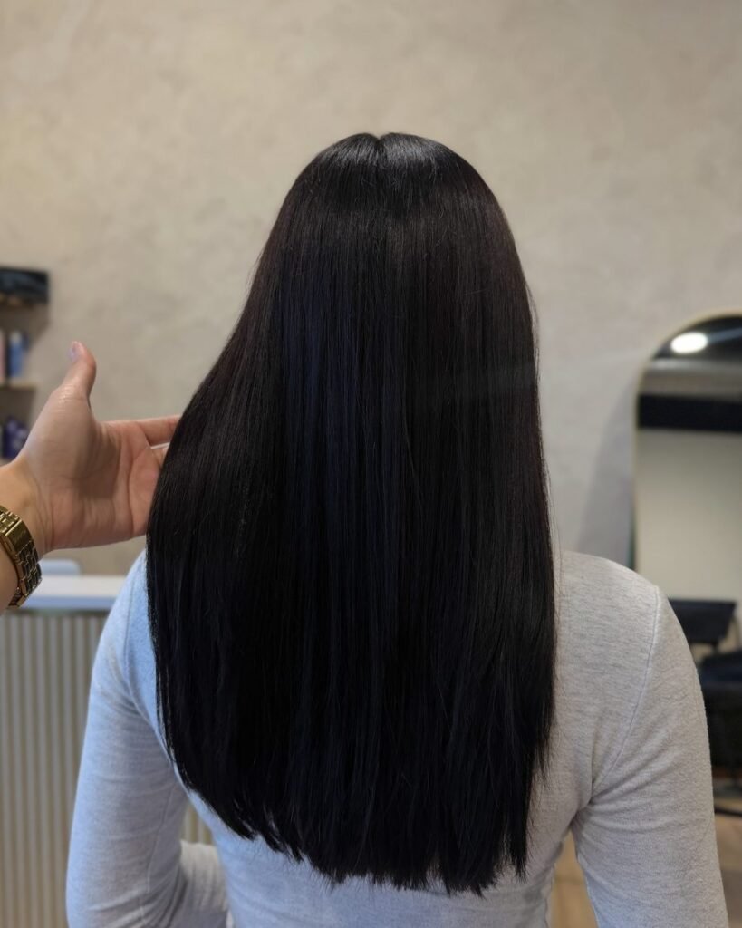 Straight sleek layers - long layered haircut for women over 50