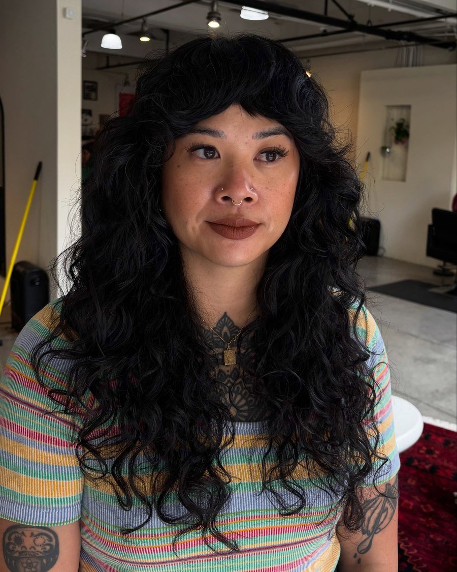 The Curly Shag womens haircut