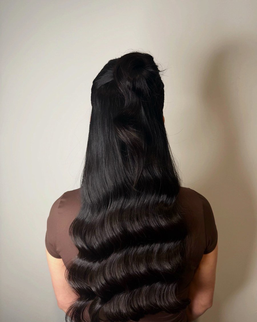 Cozy Half-Up Bun - fall hairstyles for black women