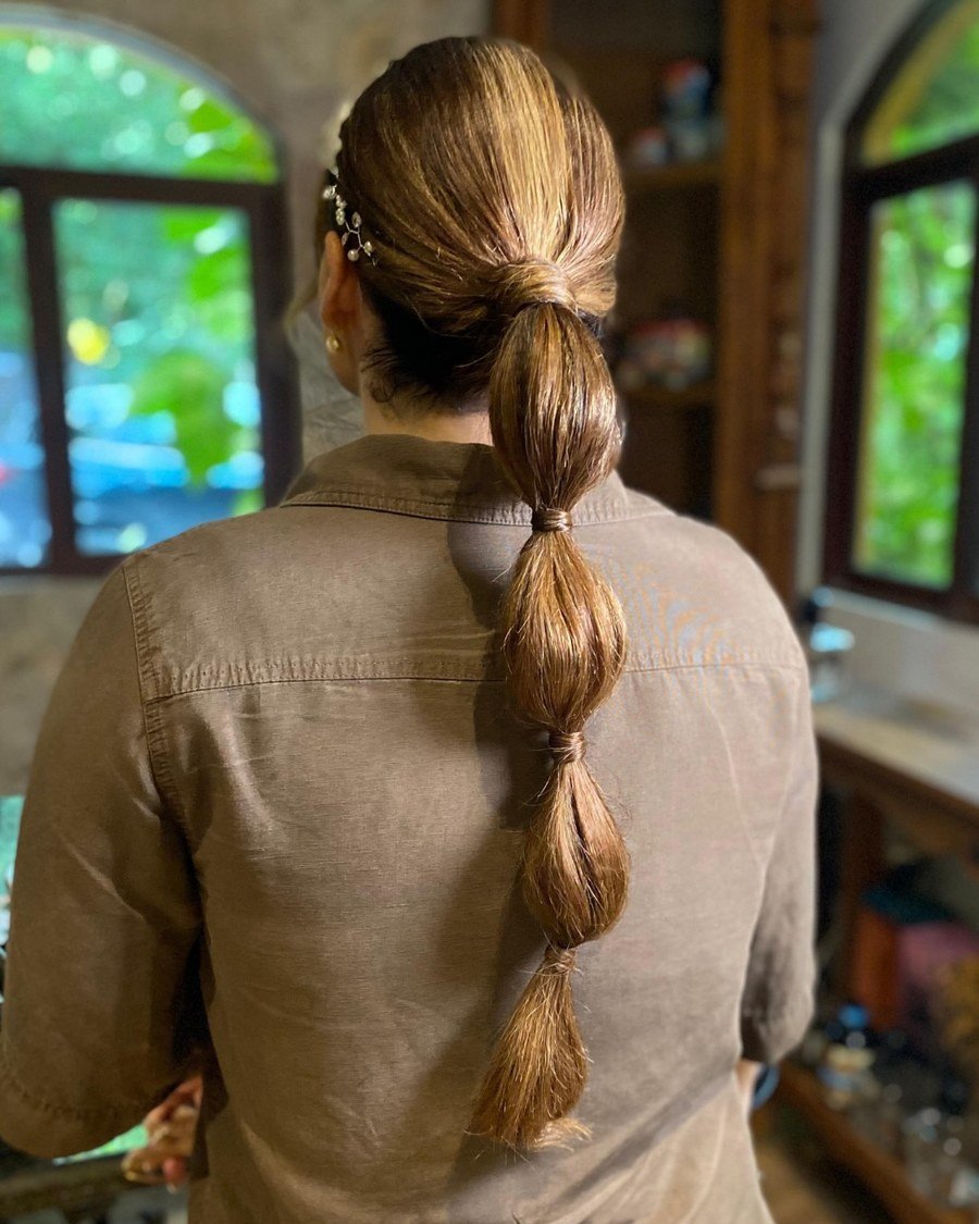 Dressed-Up Bubble Ponytail - semi formal hairstyles for women