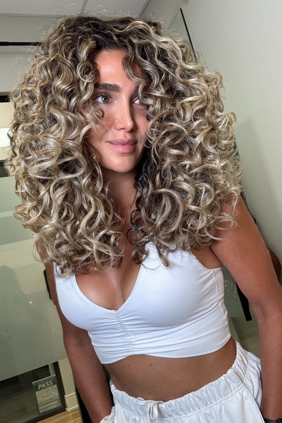 Honey Blonde Curls - curly hairstyles
