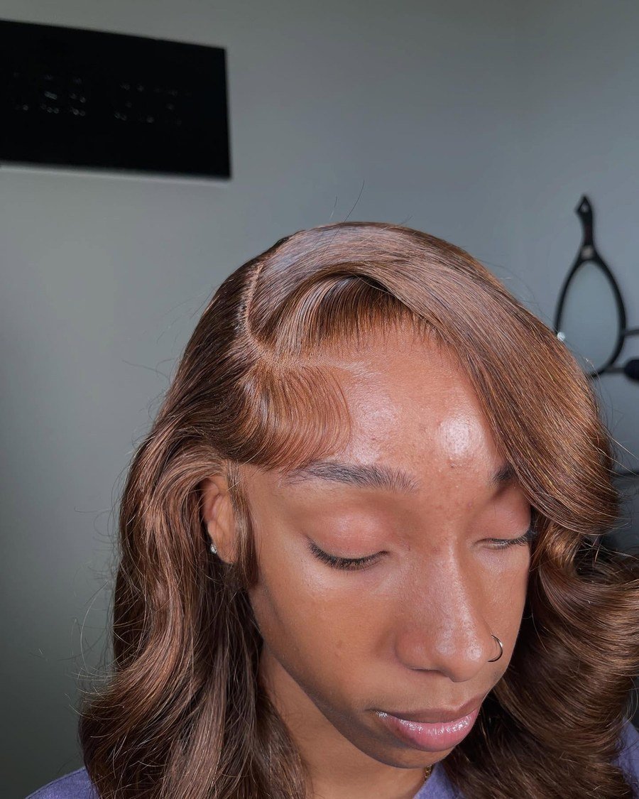 Chocolate Brown Glueless Wig Install - fall hairstyles for black women