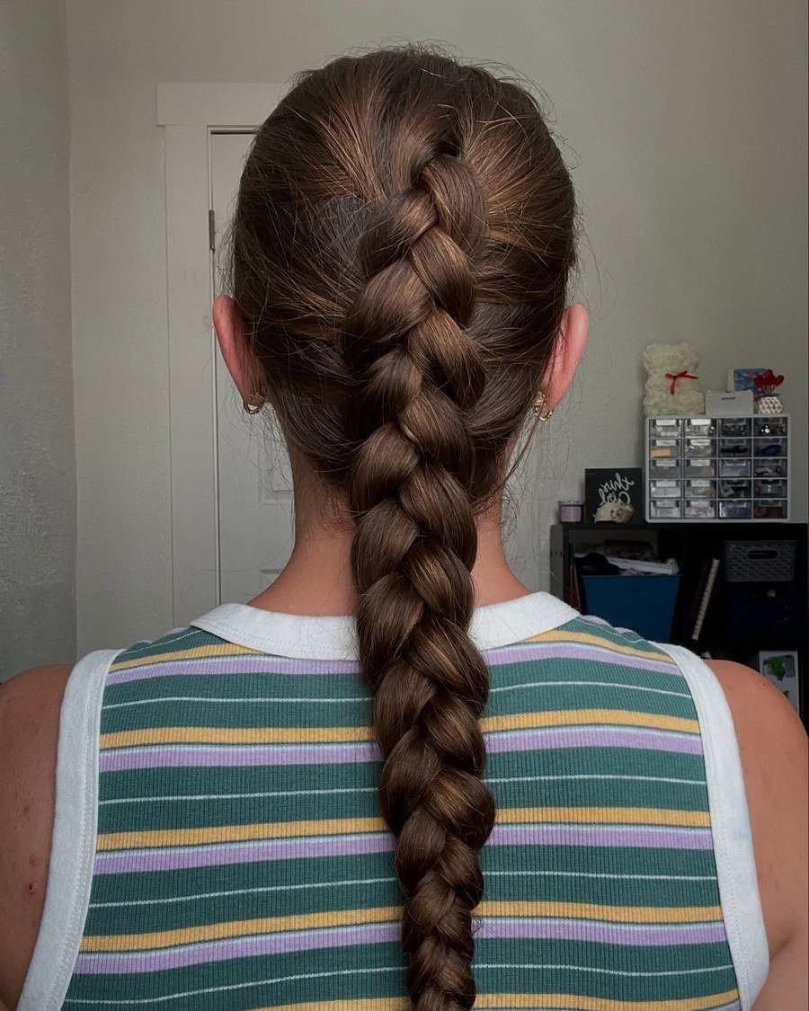 Loose Dutch Braid - semi formal hairstyles for women
