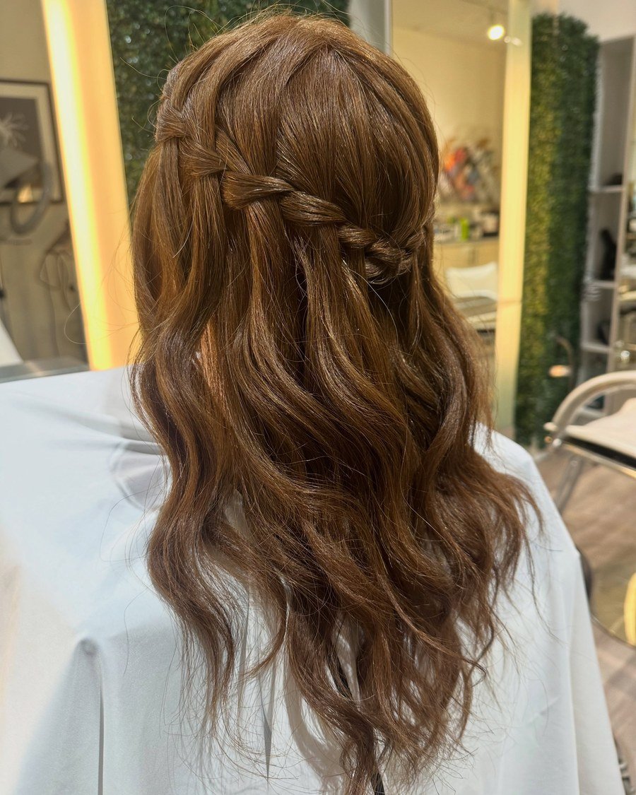 Waterfall Braid - semi formal hairstyles for women