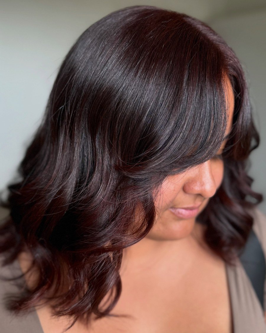 Dark Copper for Warm Skin Tones - dark copper hair ideas for women