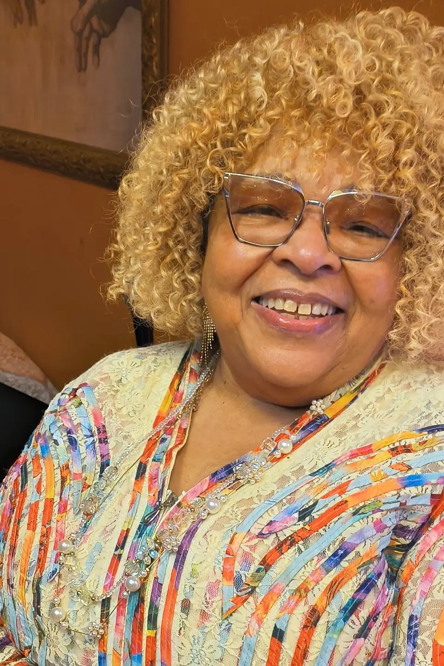 Soft Curls with Glasses-Friendly Framing medium length hairstyle for women over 70