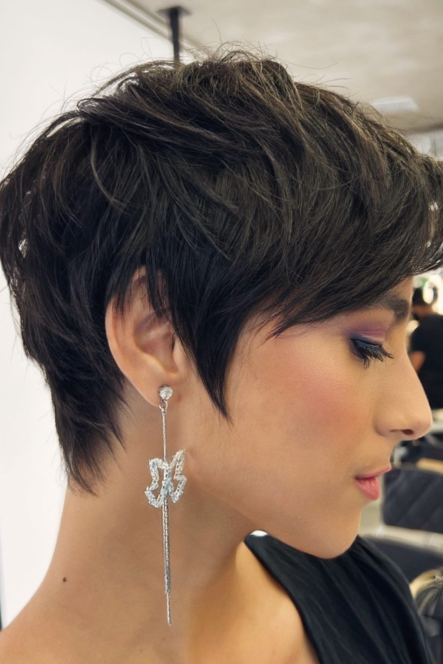 Tapered Pixie with Long Top mom haircut idea