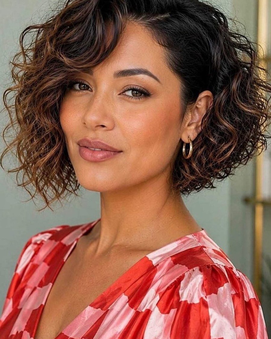 Tucked-Behind-Ear Bob for thick hair - low maintenance short bob haircut