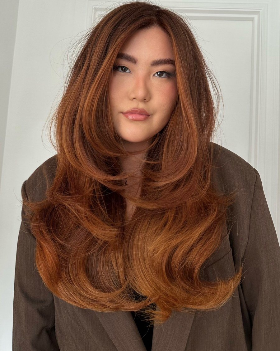 Dark Copper Gloss Finish - dark copper hair ideas for women