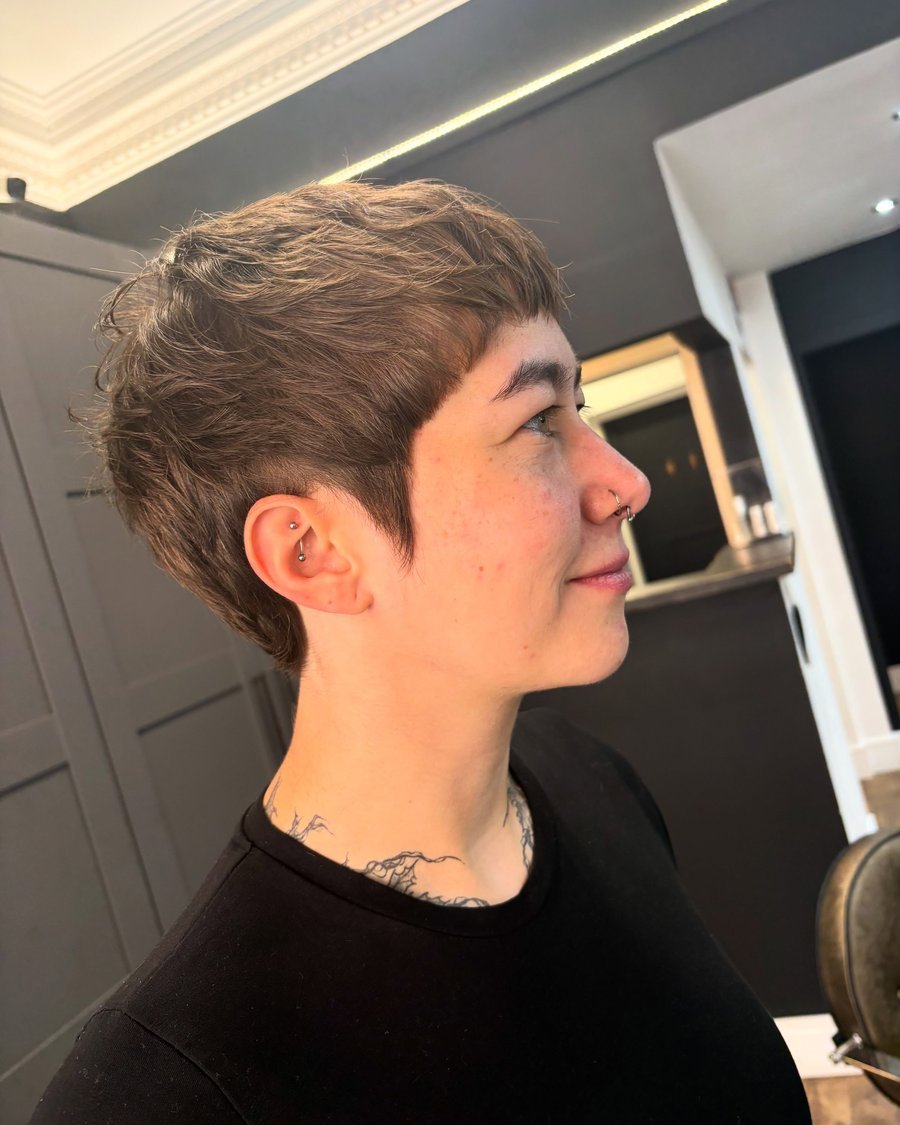 Polished professional long pixie