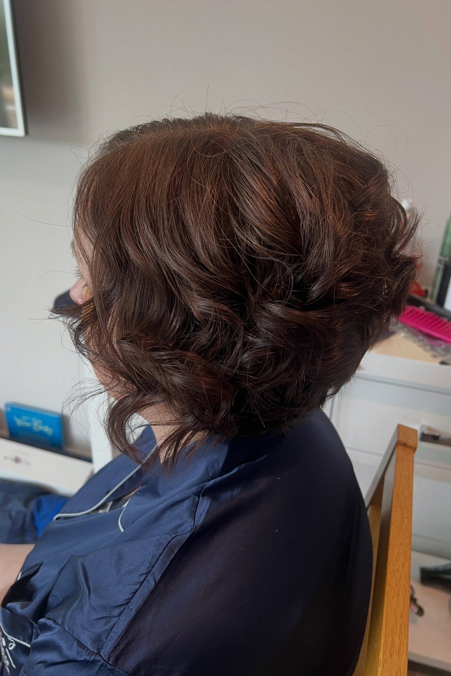 Chin-Length Bob with Curls bridesmaid hairstyle