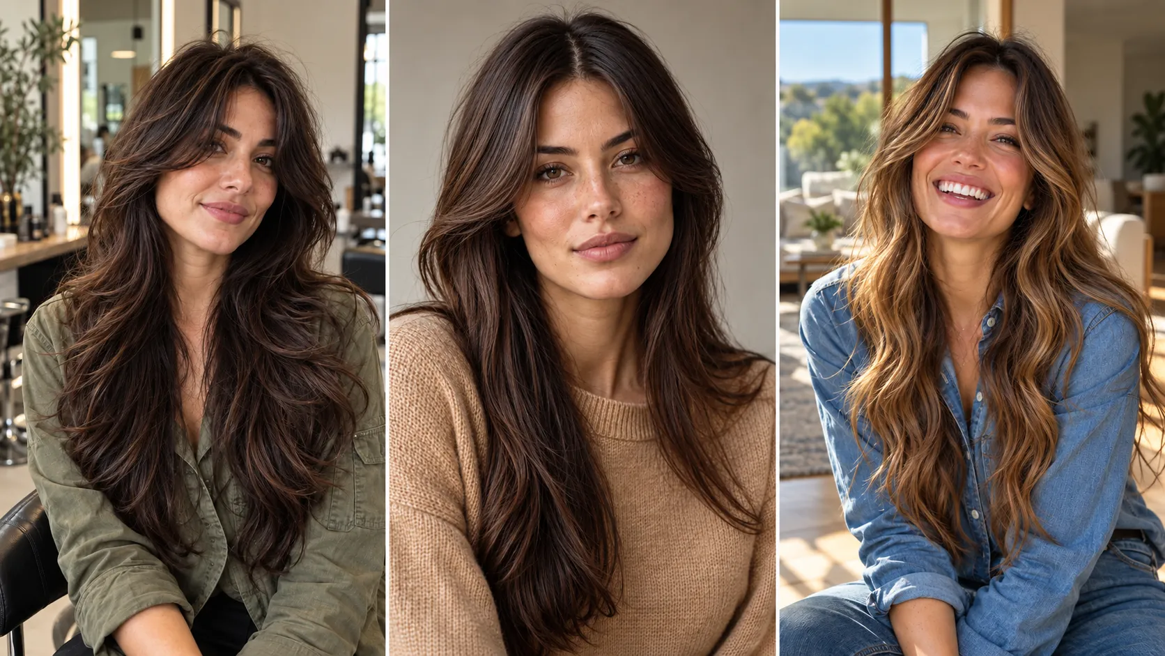Curtain Bangs with Long Hair